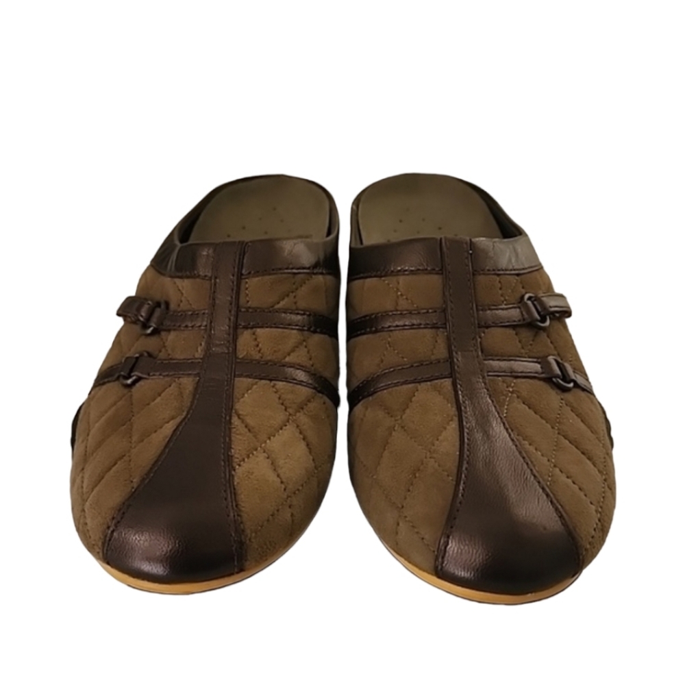 COLE HAAN NIKE AIR Quilted Clogs Mules 7AA 7 Narrow Preppy Suede Sneakers - Picture 14 of 16